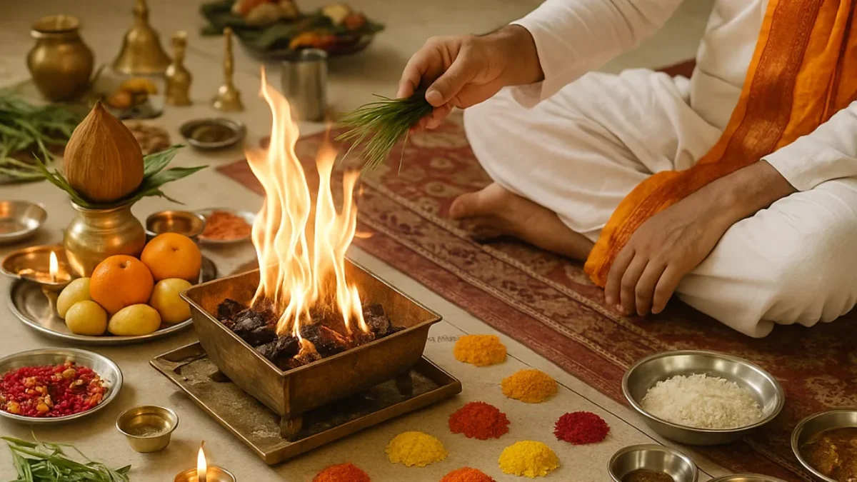 Griha Shanti Puja with havan and offerings
